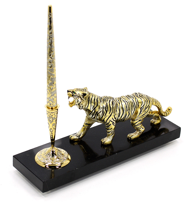 Сувенир настольный с ручкой "Тигр"