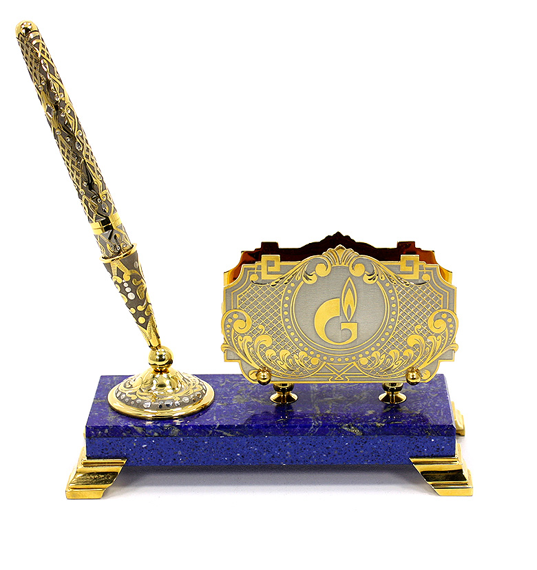 Сувенир настольный с ручкой "Газпром"
