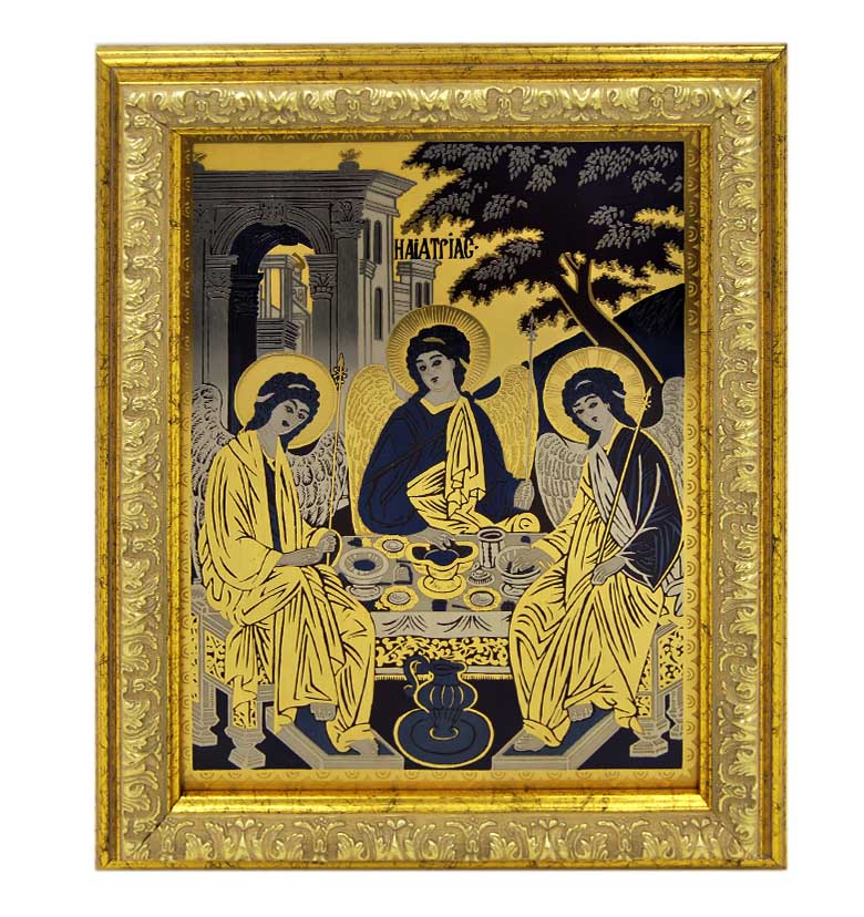 Металлическая икона "Святая Троица" 